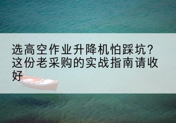 雄县高空作业升降机厂家推荐-选高空作业升降机怕踩坑？这份老采购的实战指南请收好